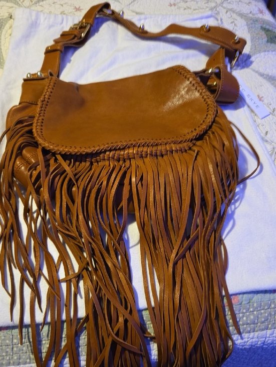 CC Skye Handbags - CC Skye Fringe Leather Crossbody Shoulder Bag - Tan